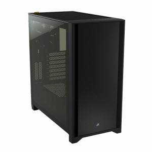 Corsair 4000D TG BLK (CC-9011198-WW) 強化ガラスパネル搭載E-ATX対応ミドルタワーPCケース ブラック