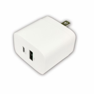 HIDISC ML-PDUS2P20WH USB PD・QC対応 Type-C/A 20W AC充電器