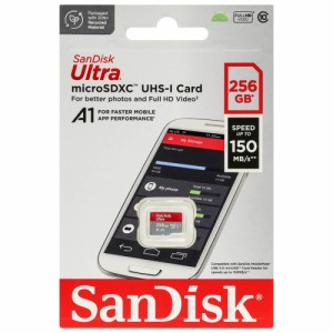SanDisk SDSQUAC-256G-GN6MN ULTRAシリーズ microSDXC 256GB A1 U1 class10 R=150MB/s 英語パッケージ