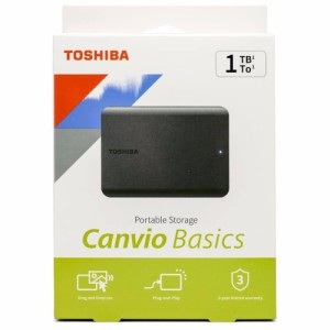 TOSHIBA HDTB510AK3AA 東芝 CANVIO BASICS A5 USB 3.2 Gen 1 対応 2.5インチ 1TB ポータブル 外付ハードディスク