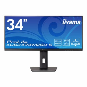 iiyama ProLite XUB3493WQSU-B5 34型 IPSパネル搭載 UWQHD(3440×1440) ウルトラワイド液晶モニター ProLite XUB3493WQSU-5