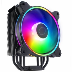 COOLER MASTER Hyper 212 Halo Black RR-S4KK-20PA-R1 120mm ARGB ファン搭載 サイドフローCPUクーラー ブラック