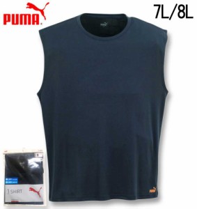 大きいサイズ PUMA DRY&COOL ハニカムメッシュ ノースリーブシャツ ネイビー 7L 8L/1249-4252-1-27