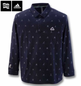 大きいサイズ adidas golf(アディダスゴルフ) PLAY GREENモノグラム長袖B.Dシャツ レジェンドインク 3XL/1278-2310-2-128