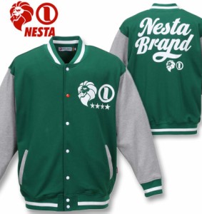 大きいサイズ NESTA BRAND 裏毛スウェットスタジャン グリーン 3L 4L 5L 6L 8L/1278-2652-1-128