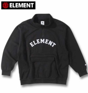 大きいサイズ ELEMENT UNIV ハーフジップスウェット ブラック 3L 4L 5L 6L/1278-3626-2-128