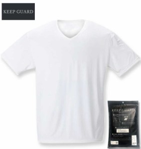 大きいサイズ KEEP GUARD 乳首透け防止 半袖 Tシャツ ホワイト 3L 4L 5L 6L 7L 8L/1249-4261-1-29