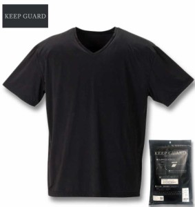 大きいサイズ KEEP GUARD 乳首透け防止 半袖 Tシャツ ブラック 3L 4L 5L 6L 7L 8L/1249-4261-2-29