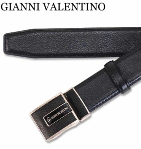大きいサイズ GIANNI VALENTINO フィットバックルベルト ブラック 4L/〜150cm 1260-2321-1-29