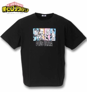 大きいサイズ 僕のヒーローアカデミア プリント半袖Tシャツ ブラック 3L 4L 5L 6L 8L/1278-2285-2-29