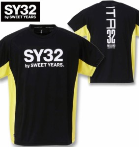 大きいサイズ SY32 by SWEET YEARS アスレチックプラクティス半袖Tシャツ ブラック 3L 4L 5L 6L/1278-3502-2-130