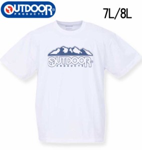 大きいサイズ OUTDOOR PRODUCTS 天竺半袖Tシャツ ホワイト 7L 8L/1258-3203-1-33