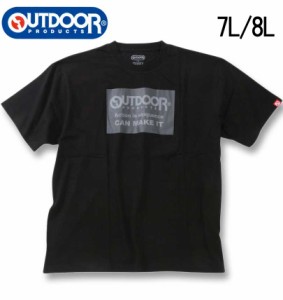 大きいサイズ OUTDOOR PRODUCTS 天竺 半袖 Tシャツ ブラック 7L 8L/1258-4222-2-33