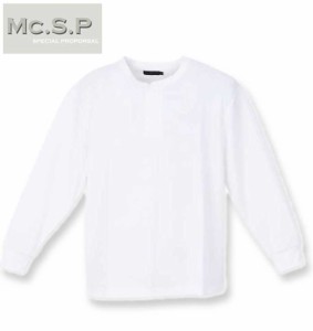 大きいサイズ Mc.S.P ワッフルヘンリーネック 長袖Tシャツ ホワイト 3L 4L 5L 6L 7L 8L/1278-4111-1-35