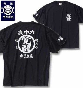 大きいサイズ 豊天 覚醒 DRY ハニカムメッシュ 半袖 Tシャツ ブラック 3L 4L 5L 6L 7L 8L/1258-4285-1-36