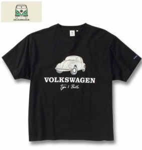 大きいサイズ VOLKSWAGEN 天竺 半袖 Tシャツ ブラック 3L 4L 5L 6L 8L/1268-4200-2-36