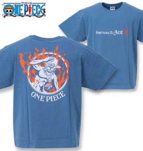 大きいサイズ ONE PIECE エース半袖Tシャツ オリエンタルブルー 3L 4L 5L 6L 8L/1278-3531-1-36