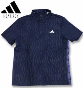 大きいサイズ adidas golf アディダスゴルフ HEAT.RDY デボスグラフィック 半袖シャツ カレッジネイビー 3XL/1278-4202-1-138