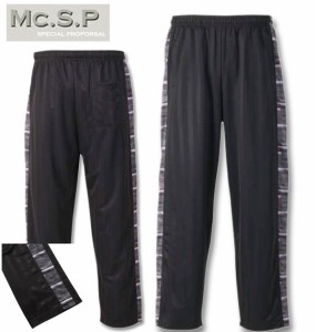 大きいサイズ Mc.S.P スラッシュプリントライン ジャージパンツ ブラック×グレー 3L 4L 5L 6L 8L/1254-3350-2-39