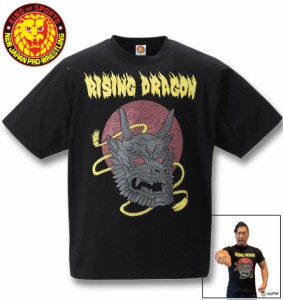 大きいサイズ 新日本プロレス 鷹木信悟「RISING DRAGON」半袖Tシャツ ブラック 3L 4L 5L 6L 8L/1278-2573-1-39