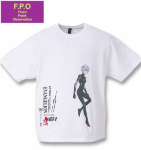 大きいサイズ F.P.O EVANGELION(エヴァンゲリオン) 半袖Tシャツ ホワイト(仮称:アヤナミレイ) 3L 4L 5L 6L 8L/1278-2548-1-45