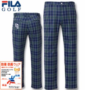 大きいサイズ FILA GOLF チェック柄ボンディングテーパードパンツ ネイビー系 100cm〜130cm/1274-2321-1-148