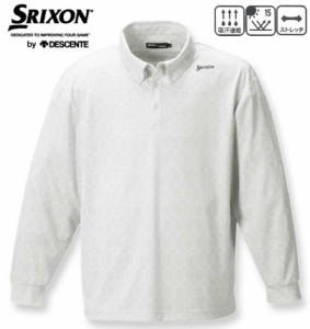 大きいサイズ SRIXON ジャガード総柄デザイン 長袖シャツ グレー 3L 4L 5L 6L/1278-3310-1-148