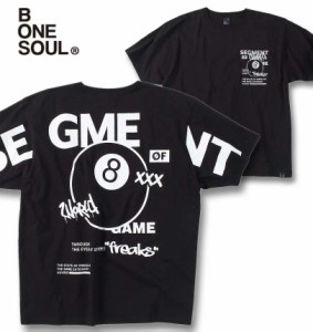 大きいサイズ b-one-soul ビッグロゴ 半袖 Tシャツ ブラック 3L 4L 5L 6L/1258-4293-2-49