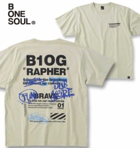 大きいサイズ b-one-soul ビッグロゴ グラフィティ 半袖 Tシャツ グリーングレー 3L 4L 5L 6L/1258-4294-1-49