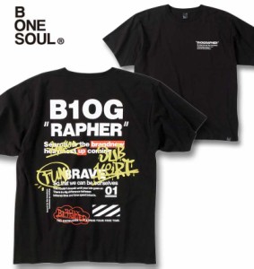 大きいサイズ b-one-soul ビッグロゴ グラフィティ 半袖 Tシャツ ブラック 3L 4L 5L 6L/1258-4294-2-49