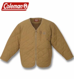 大きいサイズ Coleman フルダルナイロンリップ キルトジャケット ベージュ 3L 4L 5L 6L 8L/1273-3390-1-149