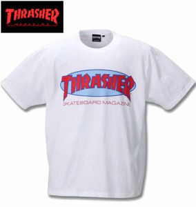 大きいサイズ THRASHER 半袖Tシャツ ホワイト 3L 4L 5L 6L 8L/1278-0290-1-49
