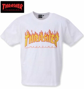 大きいサイズ THRASHER 半袖Tシャツ ホワイト 3L 4L 5L 6L 8L/1278-1500-1-49