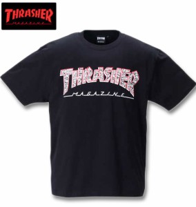 大きいサイズ THRASHER 半袖Tシャツ ブラック 3L 4L 5L 6L 8L/1278-1501-2-49