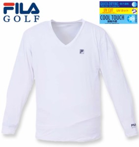 大きいサイズ FILA GOLF Vネックインナーシャツ ホワイト 3L 4L 5L 6L/1278-2369-1-49