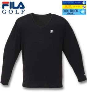 大きいサイズ FILA GOLF Vネックインナーシャツ ブラック 3L 4L 5L 6L/1278-2369-2-49