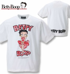 大きいサイズ BETTY BOOP バンダナドレスベティプリント半袖Tシャツ オフホワイト 3L 4L 5L 6L 8L/1278-2511-1-49