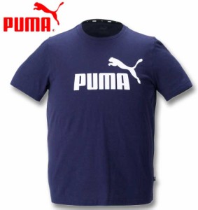 大きいサイズ PUMA エッセンシャルロゴ半袖Tシャツ ピーコート 2XL 3XL 4XL/1278-3202-1-49