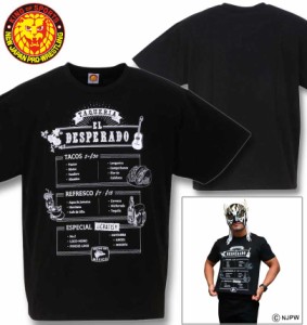 大きいサイズ 新日本プロレス エル・デスペラード「Carta」半袖Tシャツ ブラック 3L 4L 5L 6L 8L/1278-3594-1-49