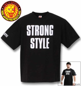 大きいサイズ 新日本プロレス STRONG STYLE 半袖Tシャツ ブラック 3L 4L 5L 6L 8L/1278-3694-1-49