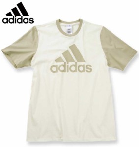 大きいサイズ adidas アディダス M ESS BL 半袖 Tシャツ オフホワイト 4XLT 6XLT/1278-4230-4-49