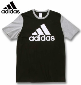 大きいサイズ adidas アディダス M ESS BL 半袖 Tシャツ ブラック×ミディアムグレーヘザー 4XLT 6XLT/1278-4230-5-49