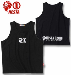 大きいサイズ NESTA BRAND 天竺 タンクトップ ブラック 3L 4L 5L 6L 8L/1278-4503-2-49