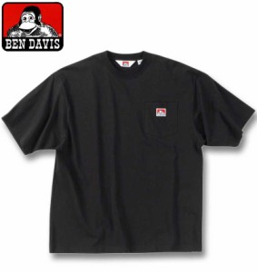 大きいサイズ BEN DAVIS BEN'S ポケット付 半袖 Tシャツ ブラック 3L 4L 5L 6L/1278-4570-2-49