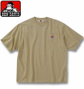 大きいサイズ BEN DAVIS BEN'S ポケット付 半袖 Tシャツ ベージュ 3L 4L 5L 6L/1278-4570-3-49