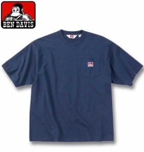 大きいサイズ BEN DAVIS BEN'S ポケット付 半袖 Tシャツ ネイビー 3L 4L 5L 6L/1278-4570-4-49