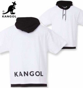 大きいサイズ KANGOL 半袖Tパーカー ホワイト 3L 4L 5L 6L 7L 8L/1278-3218-1-54