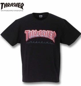 大きいサイズ THRASHER 半袖Tシャツ ブラック 3L 4L 5L 6L 8L/1278-3534-2-54