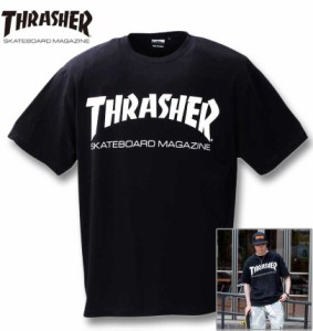 大きいサイズ THRASHER 半袖Tシャツ ブラック 3L 4L 5L 6L 8L/1278-3585-2-54