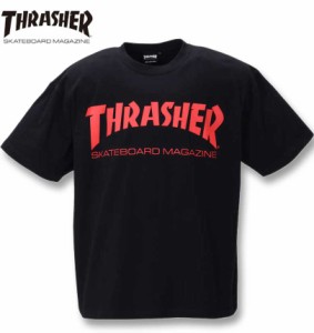 大きいサイズ THRASHER 半袖Tシャツ ブラック×レッド 3L 4L 5L 6L 8L/1278-3585-4-54